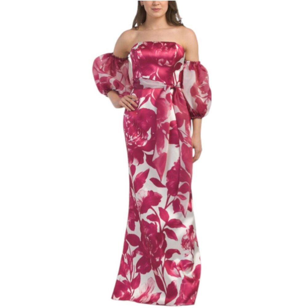 RENE BY RENE RUIZ Off The Shoulder Floral Gown